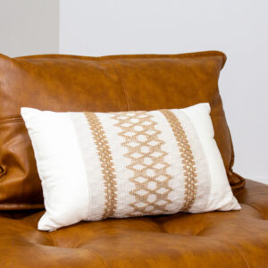 Beige & White Boho Pillow - Image 5