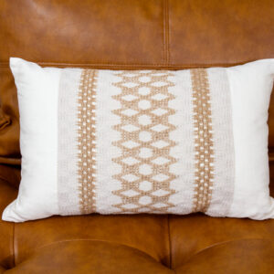 Beige & White Boho Pillow - Image 6