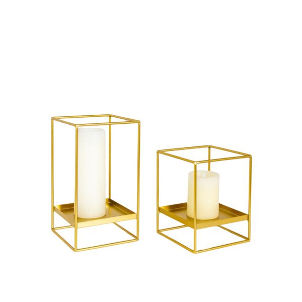 Open Gold Lantern Display Set