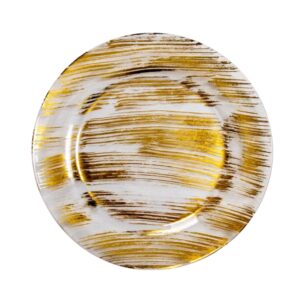 Gold Foil Striped Charger