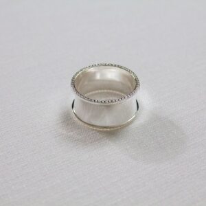 Beaded Silver Napkin Ring - Image 2