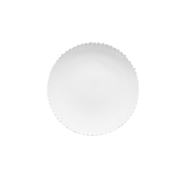 Emma White Beaded Bread Plate