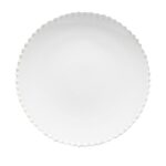 Emma White Beaded Dinner Plate
