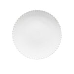 Emma White Beaded Salad Plate