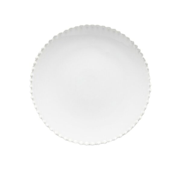 Emma White Beaded Salad Plate