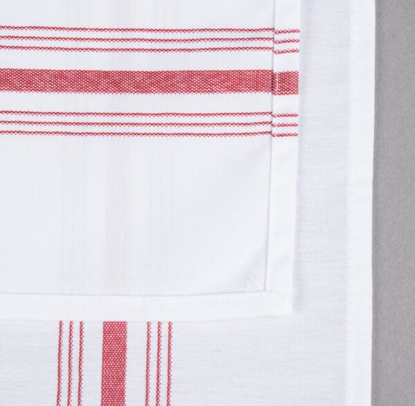 red bistro stripe napkin