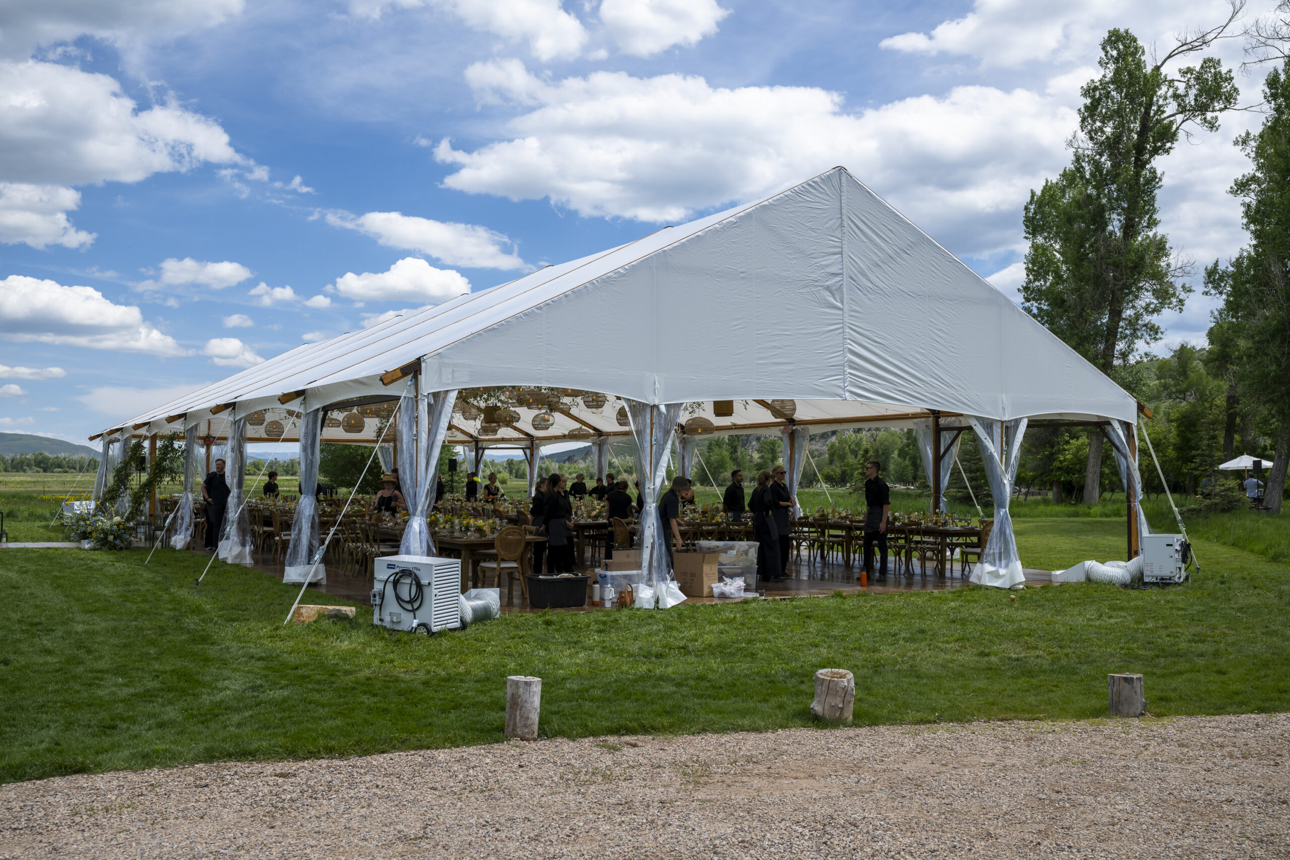 Timbertrac Keder Tent for Rustic Summer Wedding