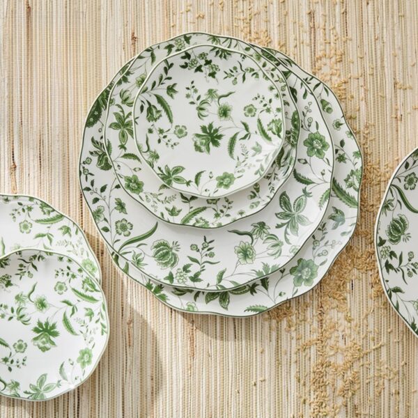 Eleanor Green Floral China Set