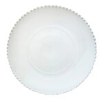 Emma White Beaded Charger