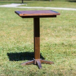 Vineyard Wood Square Pedestal Table | 30" x 42" Tall