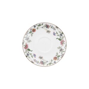 Tara Floral/White Coupe Saucer Bread Plate