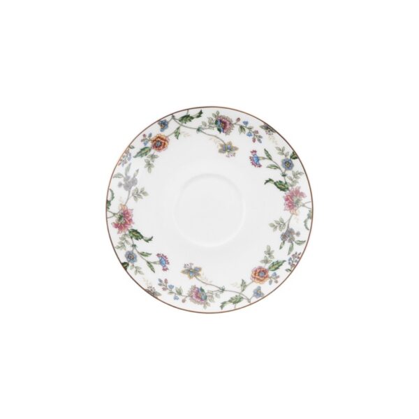 Tara Floral/White Coupe Saucer Bread Plate