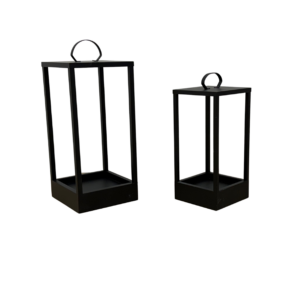 Black Metal Lantern Collection | Square Frame