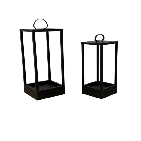 Black Metal Lantern Collection | Square Frame