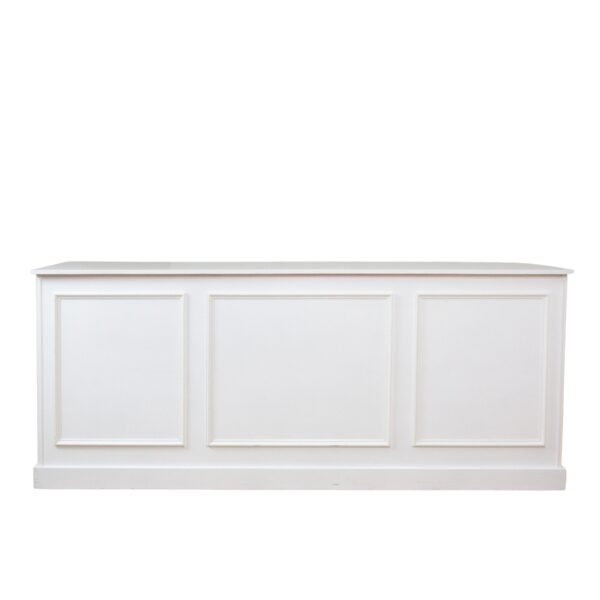 8 ft White Picture Frame Bar - Removed Background