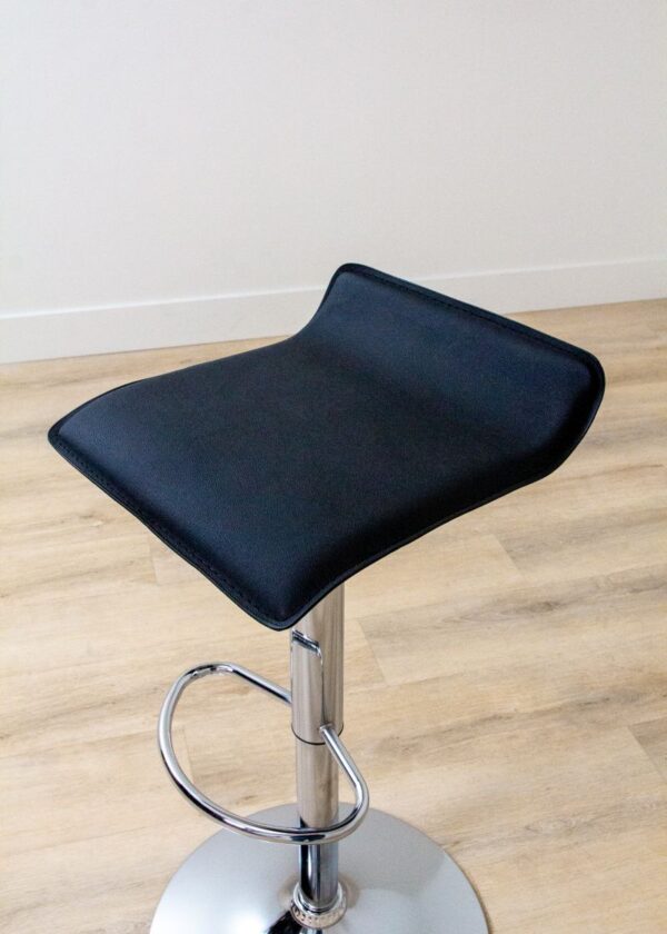 Bar Stool Swivel Top Black and Chrome (No Back) - Image 6