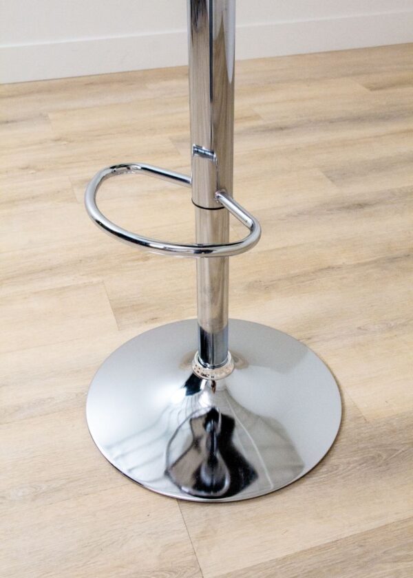 Bar Stool Swivel Top Black and Chrome (No Back) - Image 7