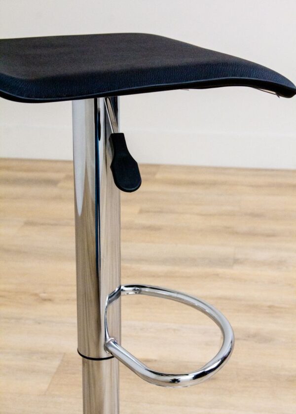 Bar Stool Swivel Top Black and Chrome (No Back) - Image 8