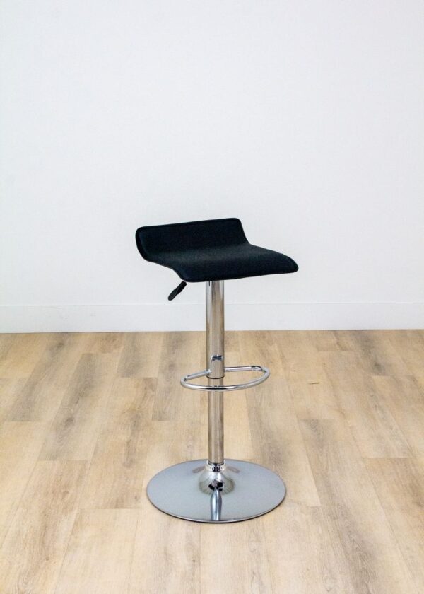 Bar Stool Swivel Top Black and Chrome (No Back) - Image 11