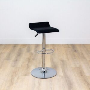 Bar Stool Swivel Top Black and Chrome (No Back)