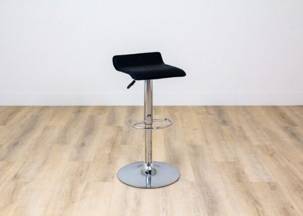 Bar Stool Swivel Top Black and Chrome (No Back) - Image 3
