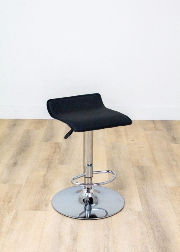 Bar Stool Swivel Top Black and Chrome (No Back) - Image 9