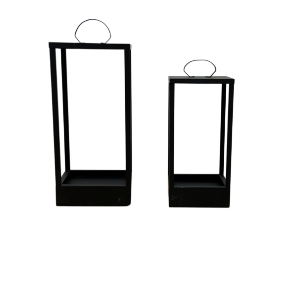 Black Metal Lantern Collection | Square Frame - Image 4