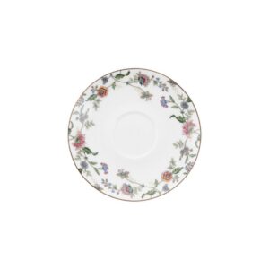 Tara White Floral Coupe Saucer 6.1