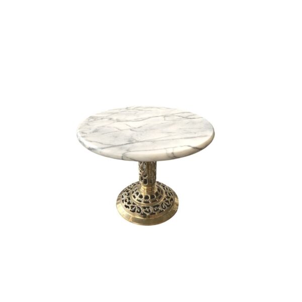 Marble and Brass Cakestand | 10"