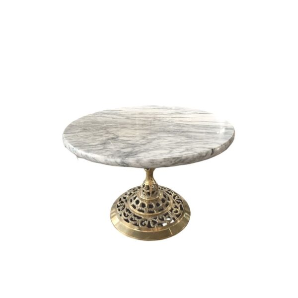 Marble and Brass Cakestand | 12"