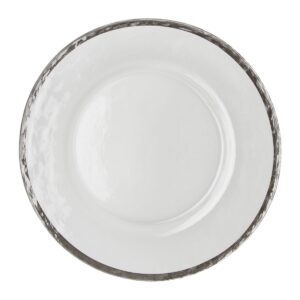 Pewter Band Glass Charger | 13"