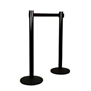 Retractable Tape Stanchion | Black