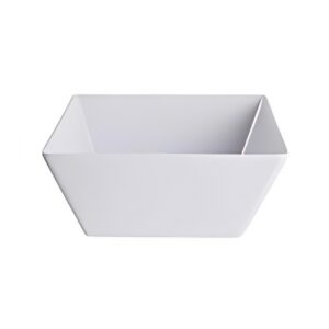 Bowl Melamine White Square | 12"