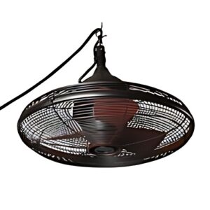 Bronze Ceiling Fan w/Cage | 20" Round