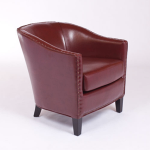 Oxblood Leather Lounge Chair