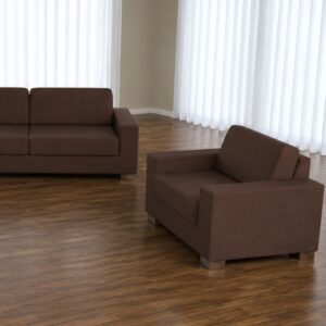 Brown Leather Loveseat