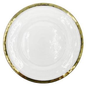 Gold Metallic Hammered Rim Charger