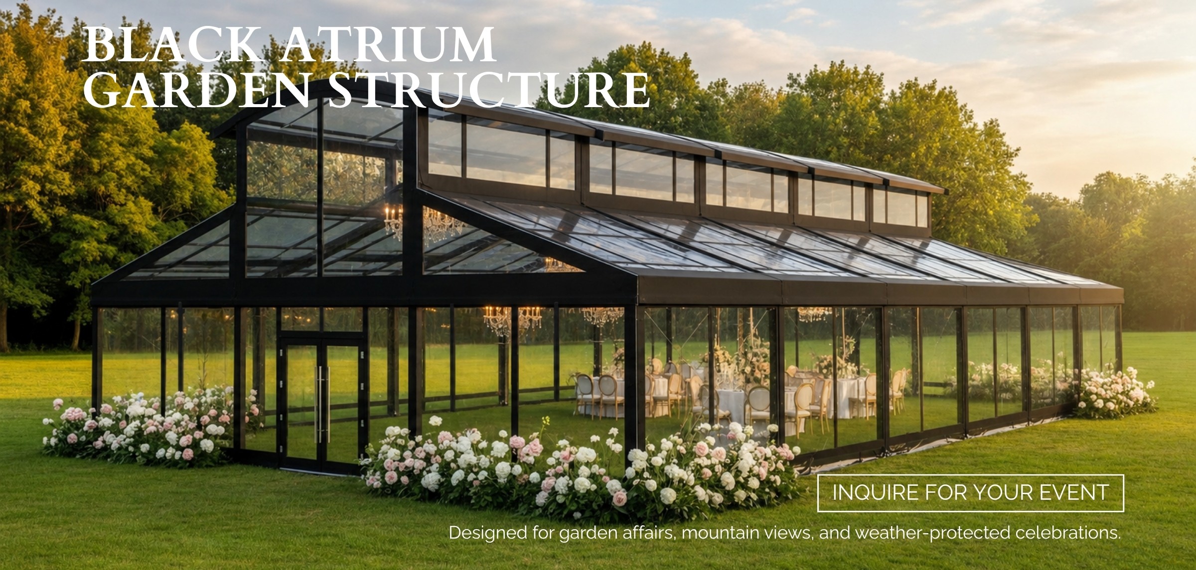 Black Atrium Garden Structure