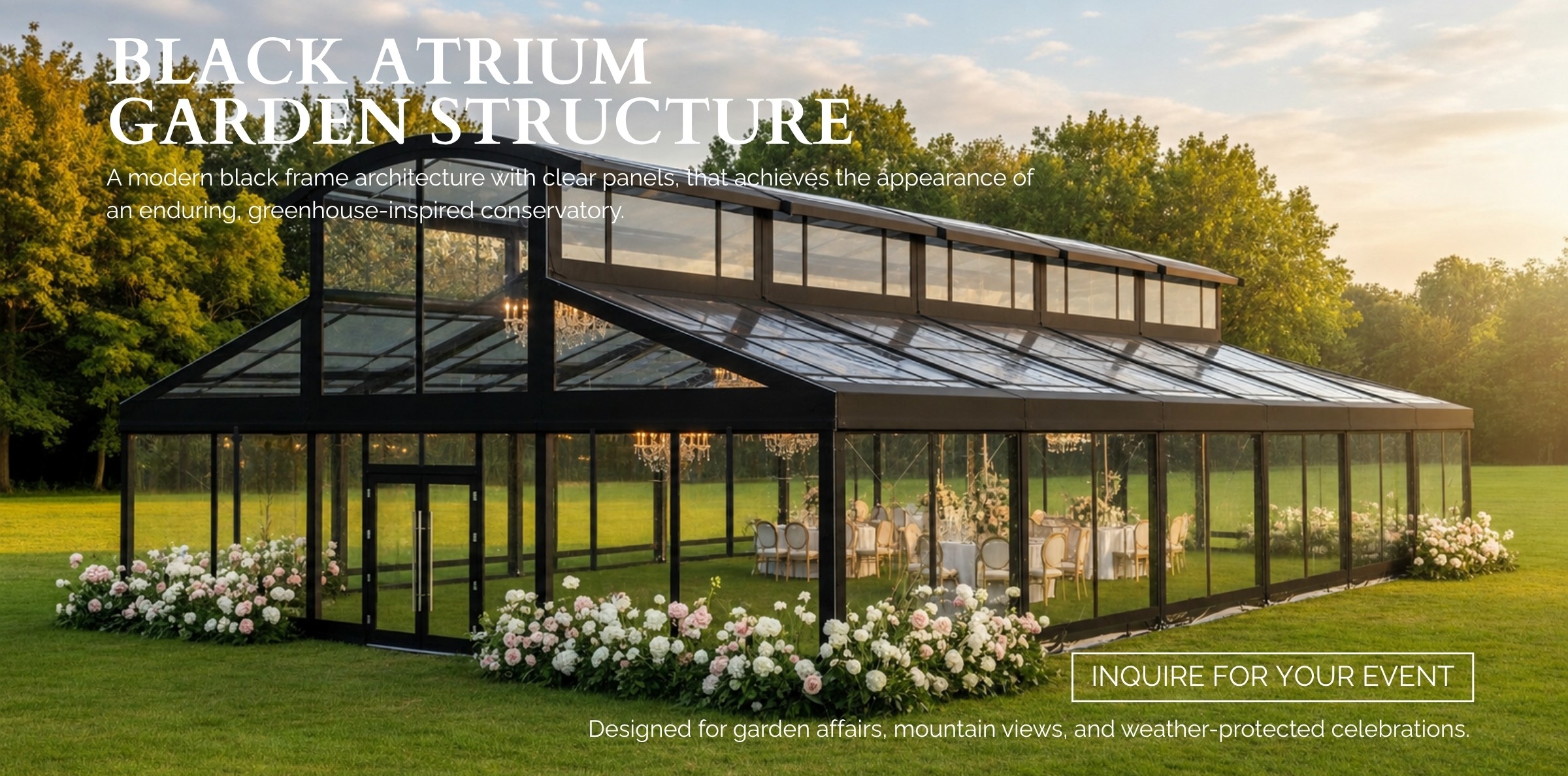 Black Atrium Garden Structure