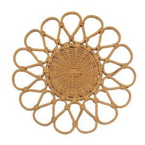 Sunflower Rattan Charger